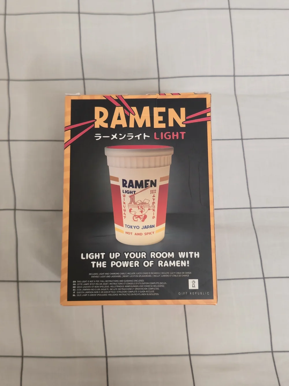 Ramen Light - Blue & Orange Novelty Lamp
